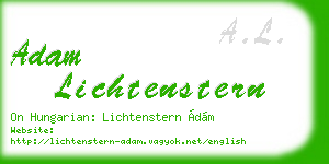 adam lichtenstern business card